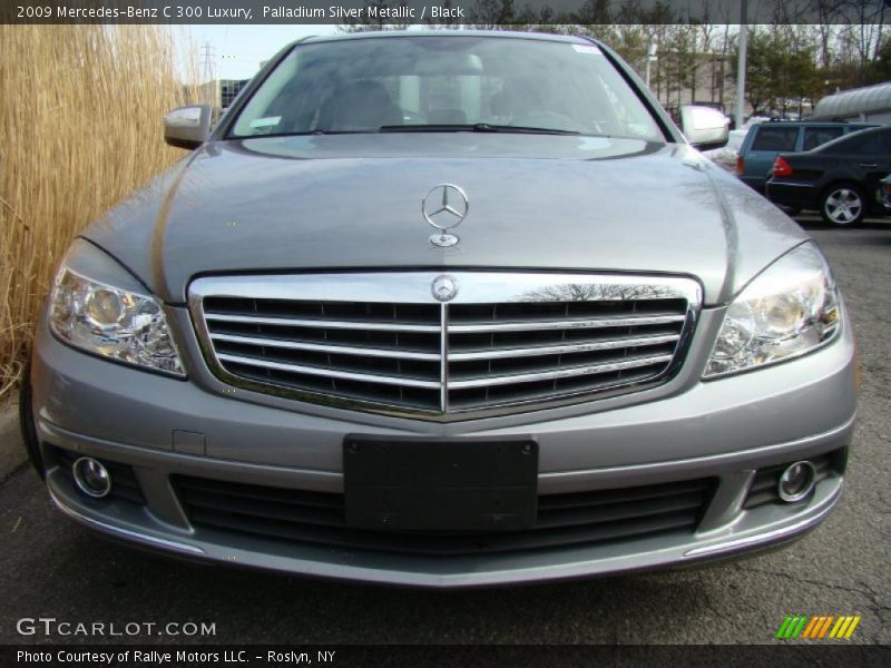 Palladium Silver Metallic / Black 2009 Mercedes-Benz C 300 Luxury