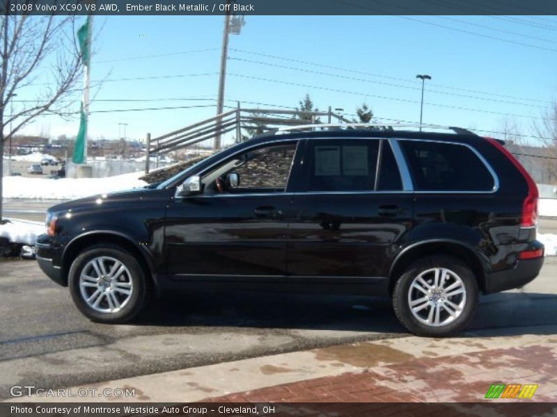 Ember Black Metallic / Off Black 2008 Volvo XC90 V8 AWD