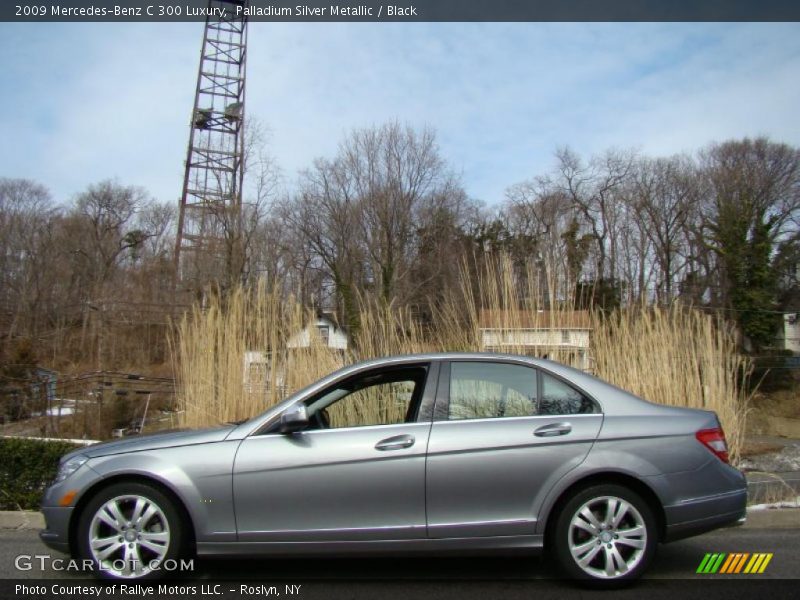 Palladium Silver Metallic / Black 2009 Mercedes-Benz C 300 Luxury