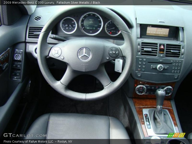 Palladium Silver Metallic / Black 2009 Mercedes-Benz C 300 Luxury