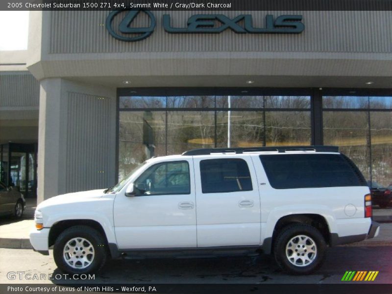 Summit White / Gray/Dark Charcoal 2005 Chevrolet Suburban 1500 Z71 4x4