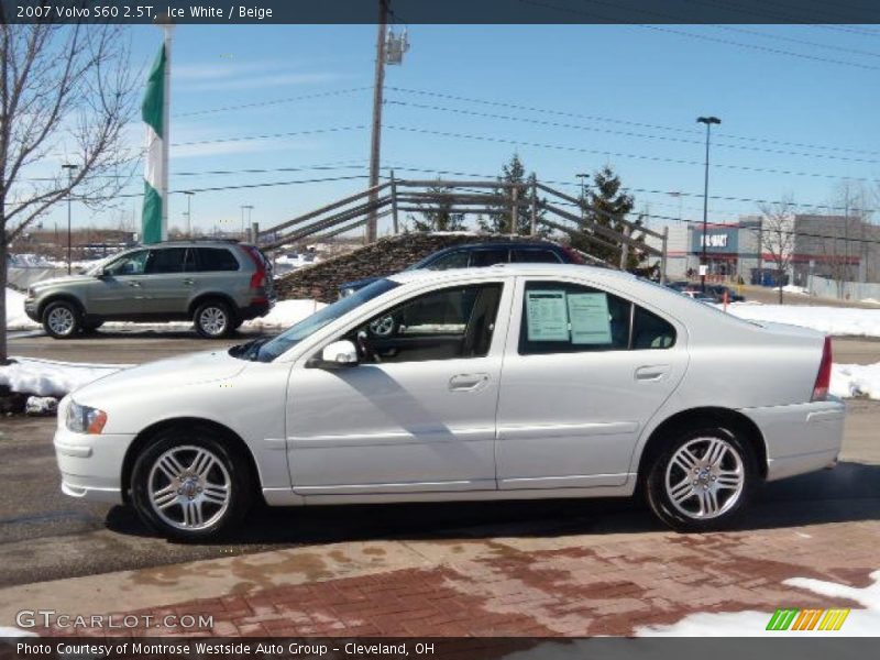Ice White / Beige 2007 Volvo S60 2.5T