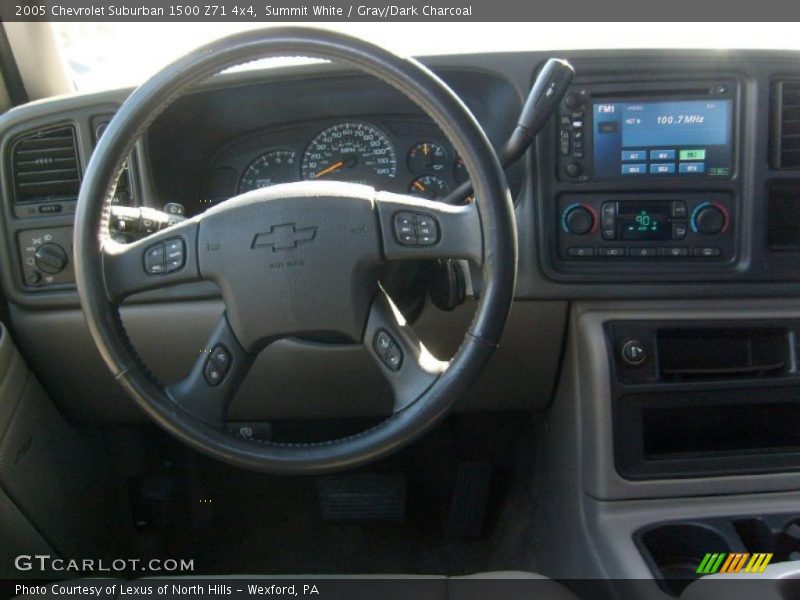 Summit White / Gray/Dark Charcoal 2005 Chevrolet Suburban 1500 Z71 4x4