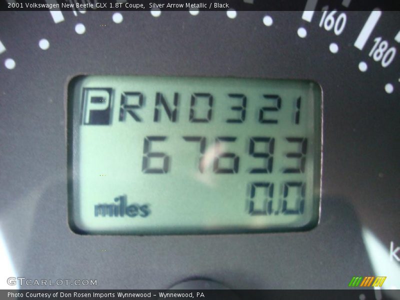 Silver Arrow Metallic / Black 2001 Volkswagen New Beetle GLX 1.8T Coupe