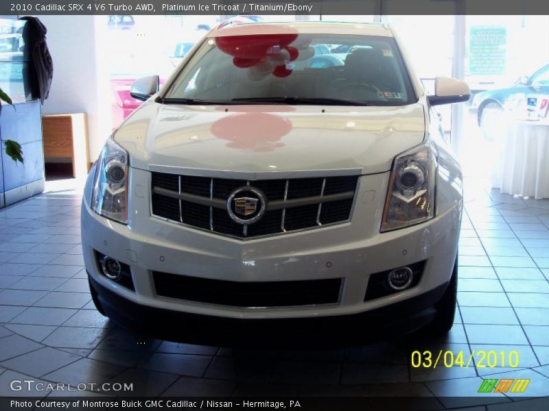 Platinum Ice Tricoat / Titanium/Ebony 2010 Cadillac SRX 4 V6 Turbo AWD