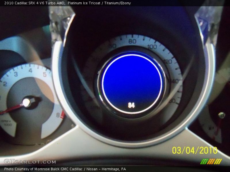Platinum Ice Tricoat / Titanium/Ebony 2010 Cadillac SRX 4 V6 Turbo AWD