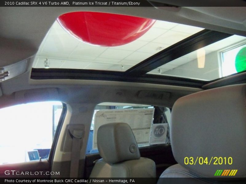 Platinum Ice Tricoat / Titanium/Ebony 2010 Cadillac SRX 4 V6 Turbo AWD