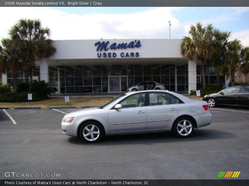 Bright Silver / Gray 2008 Hyundai Sonata Limited V6