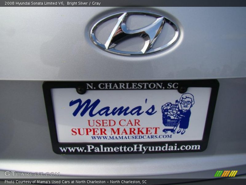 Bright Silver / Gray 2008 Hyundai Sonata Limited V6