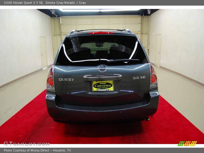 Smoke Gray Metallic / Gray 2008 Nissan Quest 3.5 SE