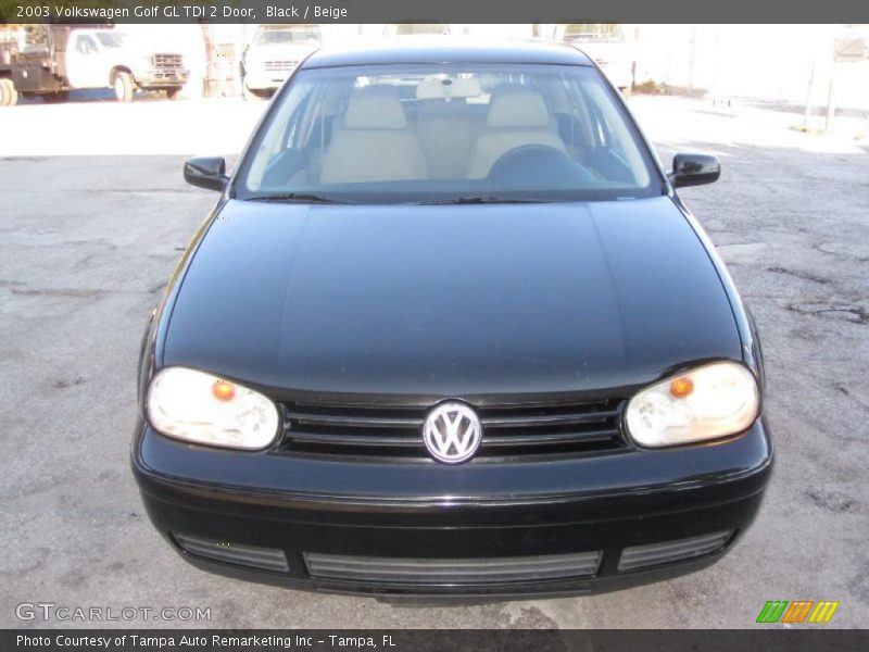 Black / Beige 2003 Volkswagen Golf GL TDI 2 Door