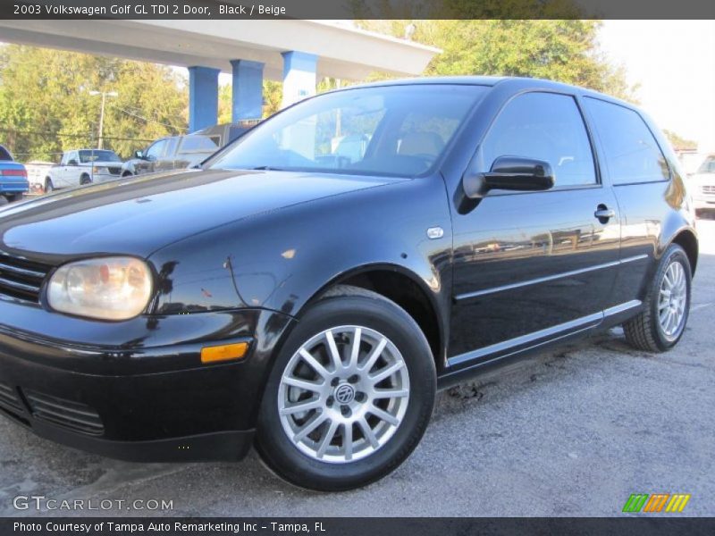 Black / Beige 2003 Volkswagen Golf GL TDI 2 Door