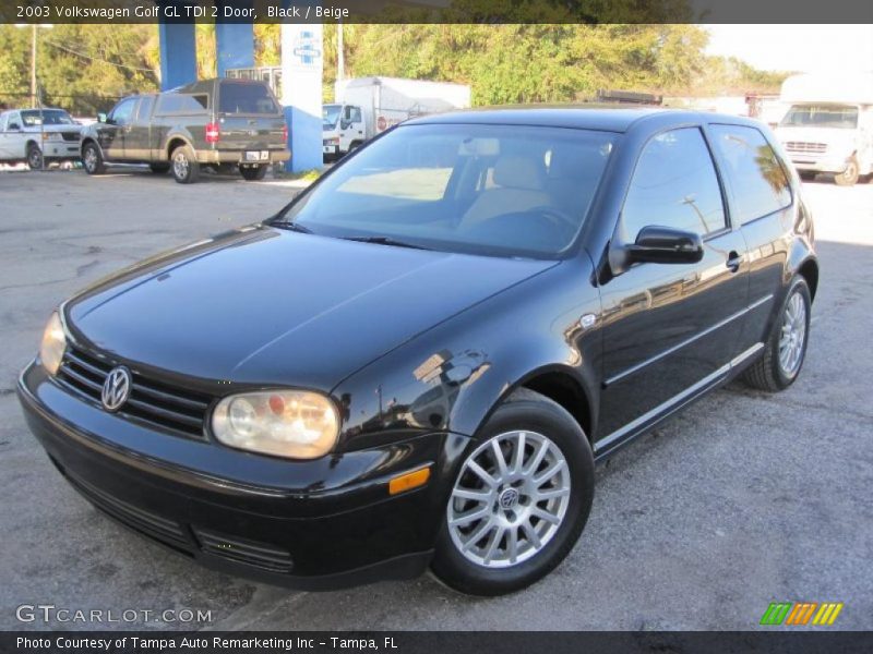 Black / Beige 2003 Volkswagen Golf GL TDI 2 Door