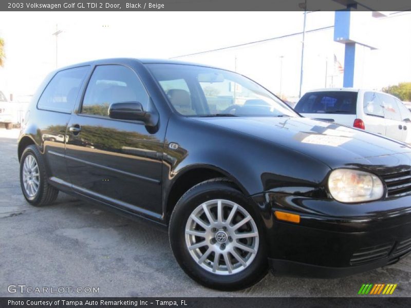 Black / Beige 2003 Volkswagen Golf GL TDI 2 Door