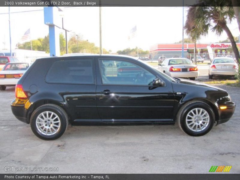 Black / Beige 2003 Volkswagen Golf GL TDI 2 Door