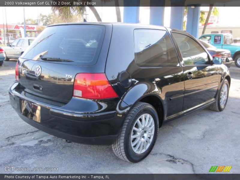 Black / Beige 2003 Volkswagen Golf GL TDI 2 Door