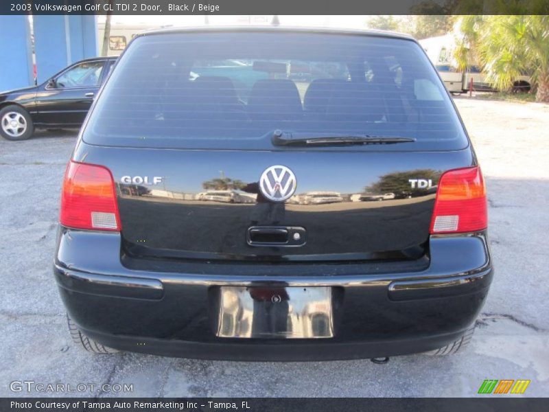 Black / Beige 2003 Volkswagen Golf GL TDI 2 Door
