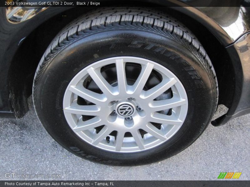 Black / Beige 2003 Volkswagen Golf GL TDI 2 Door