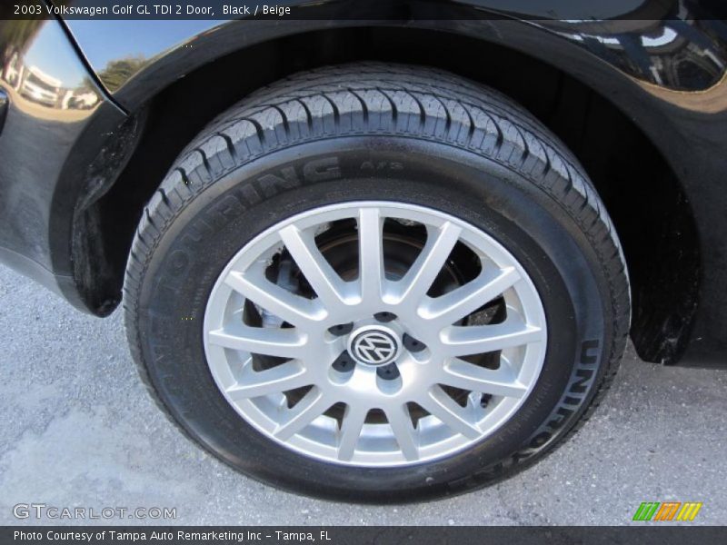 Black / Beige 2003 Volkswagen Golf GL TDI 2 Door