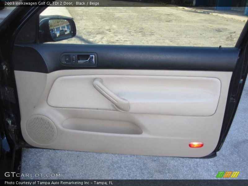 Black / Beige 2003 Volkswagen Golf GL TDI 2 Door