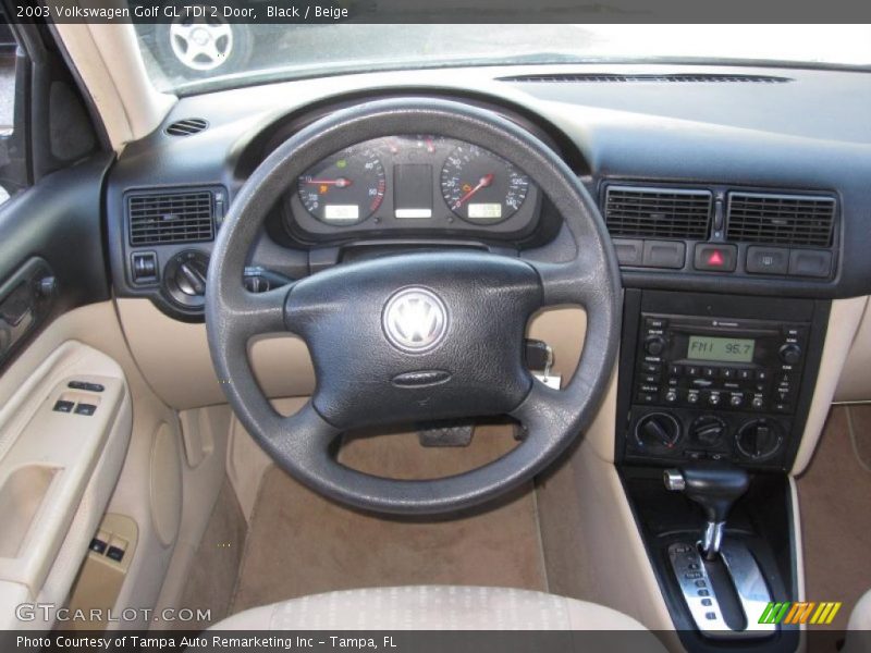 Black / Beige 2003 Volkswagen Golf GL TDI 2 Door