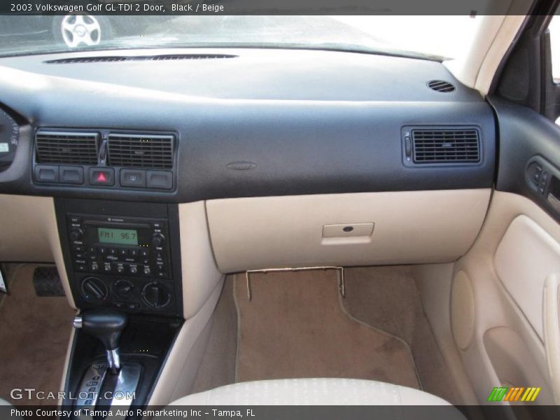 Black / Beige 2003 Volkswagen Golf GL TDI 2 Door