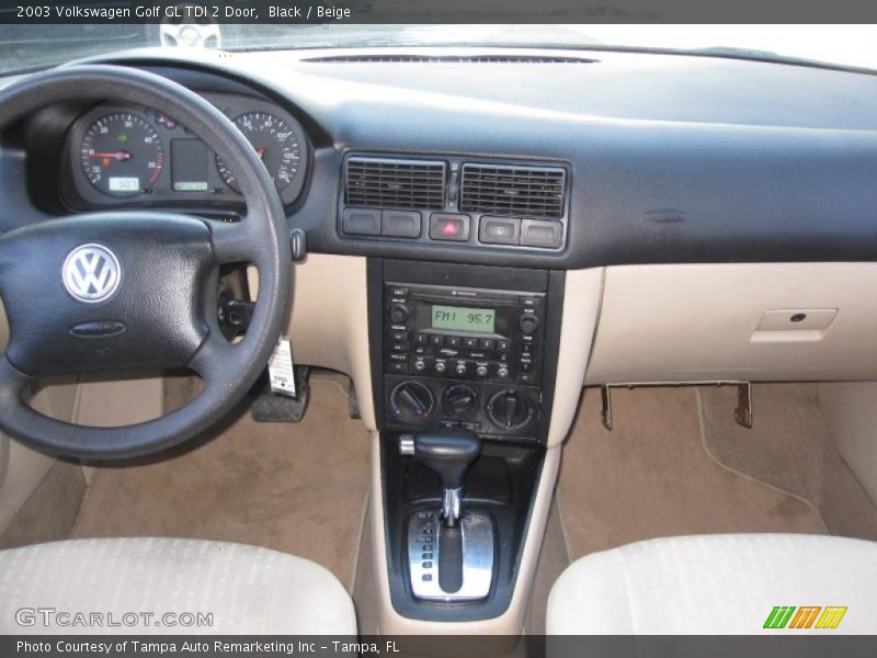 Black / Beige 2003 Volkswagen Golf GL TDI 2 Door
