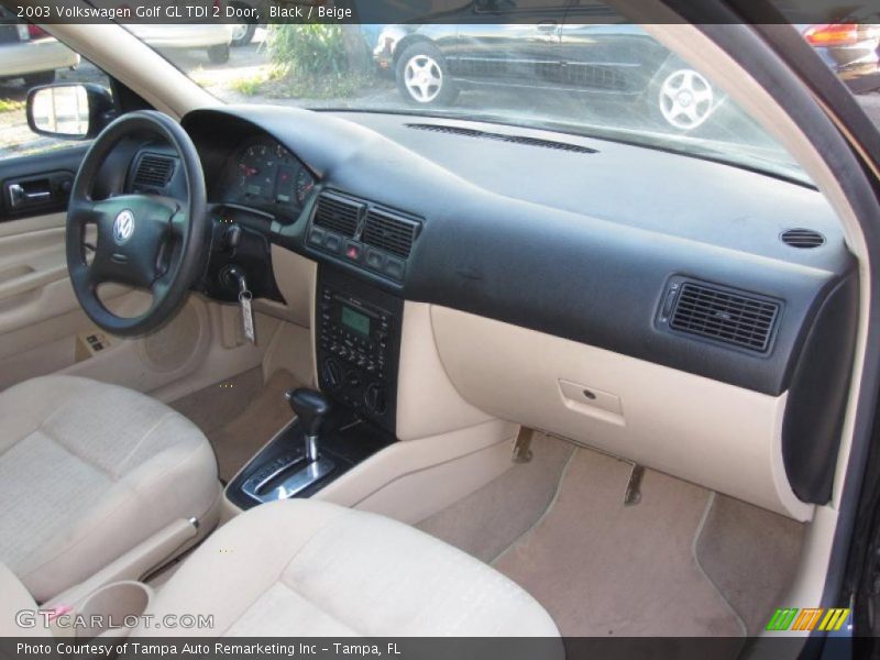 Black / Beige 2003 Volkswagen Golf GL TDI 2 Door
