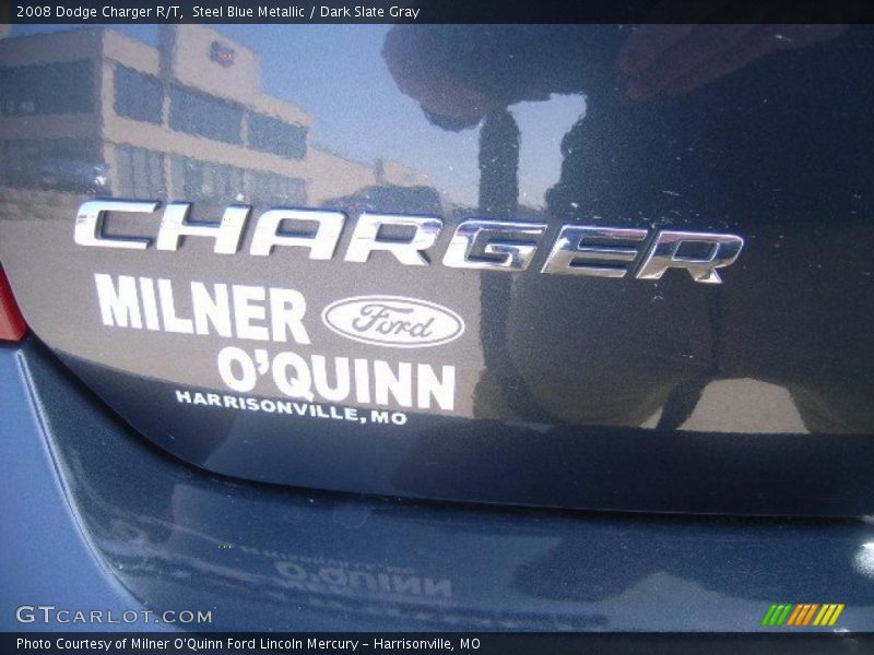 Steel Blue Metallic / Dark Slate Gray 2008 Dodge Charger R/T