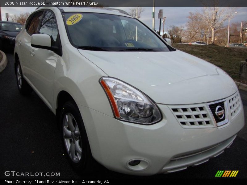 Phantom White Pearl / Gray 2008 Nissan Rogue SL