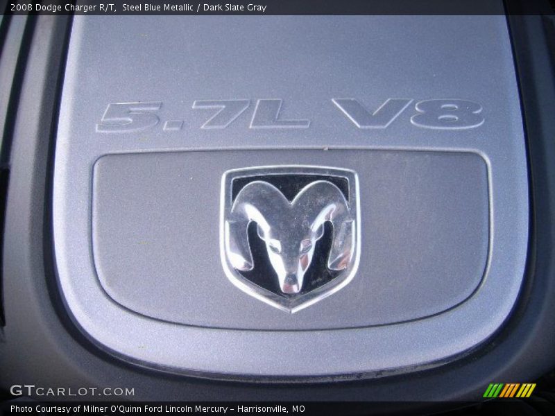 Steel Blue Metallic / Dark Slate Gray 2008 Dodge Charger R/T