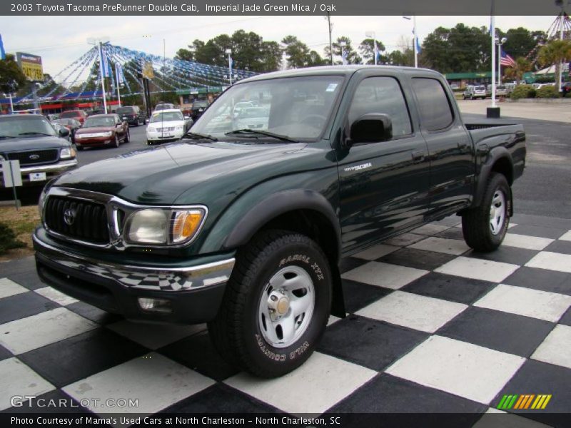 Imperial Jade Green Mica / Oak 2003 Toyota Tacoma PreRunner Double Cab