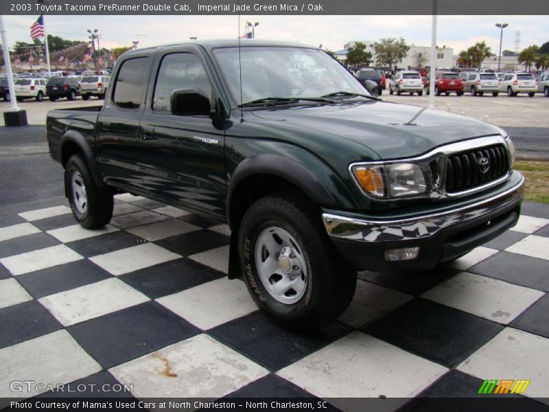 Imperial Jade Green Mica / Oak 2003 Toyota Tacoma PreRunner Double Cab