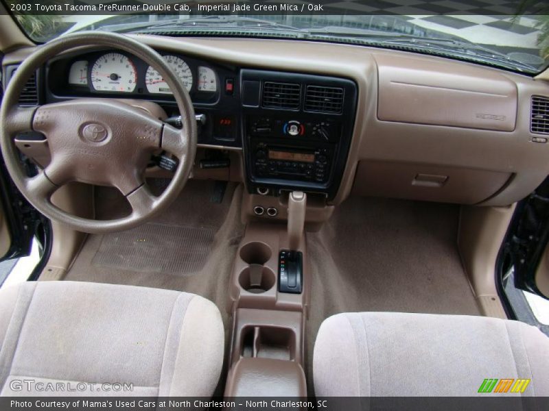 Imperial Jade Green Mica / Oak 2003 Toyota Tacoma PreRunner Double Cab
