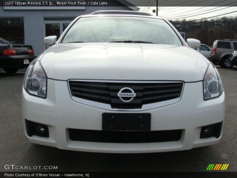 Winter Frost Pearl / Cafe Latte 2007 Nissan Maxima 3.5 SL