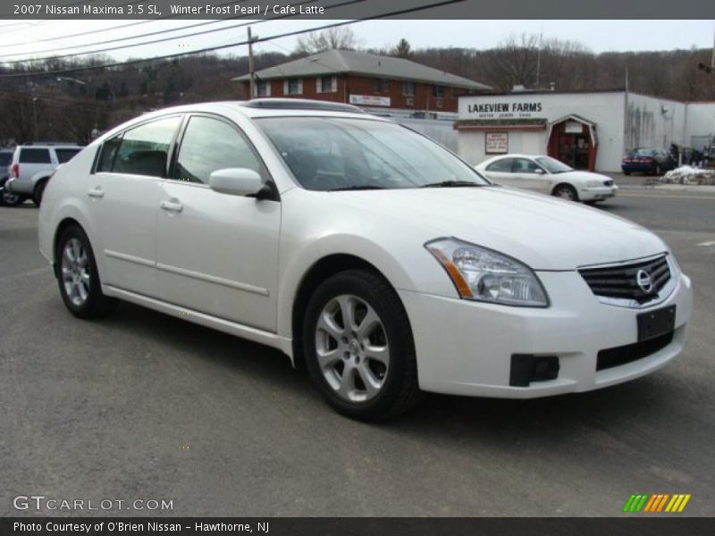 Winter Frost Pearl / Cafe Latte 2007 Nissan Maxima 3.5 SL