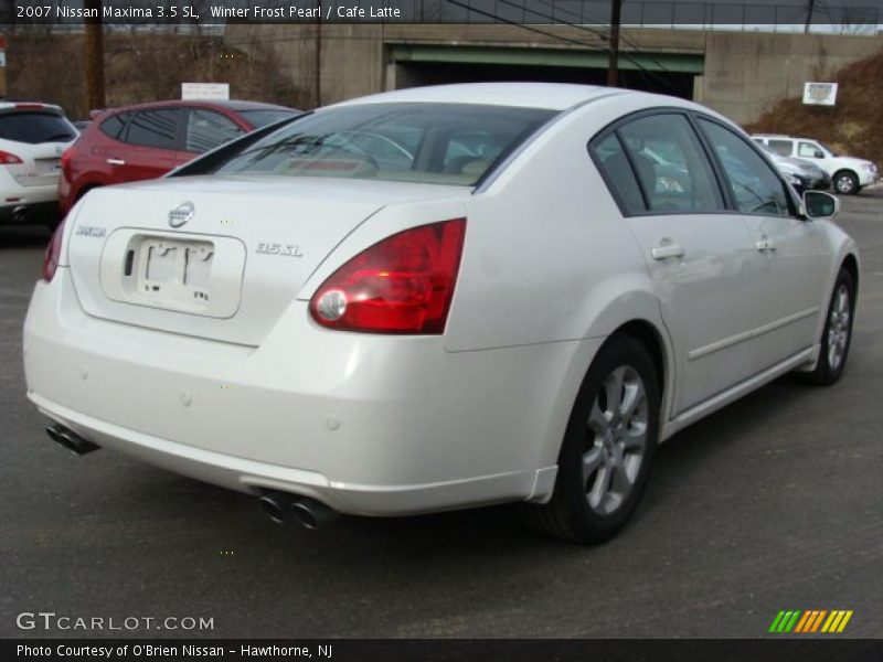 Winter Frost Pearl / Cafe Latte 2007 Nissan Maxima 3.5 SL
