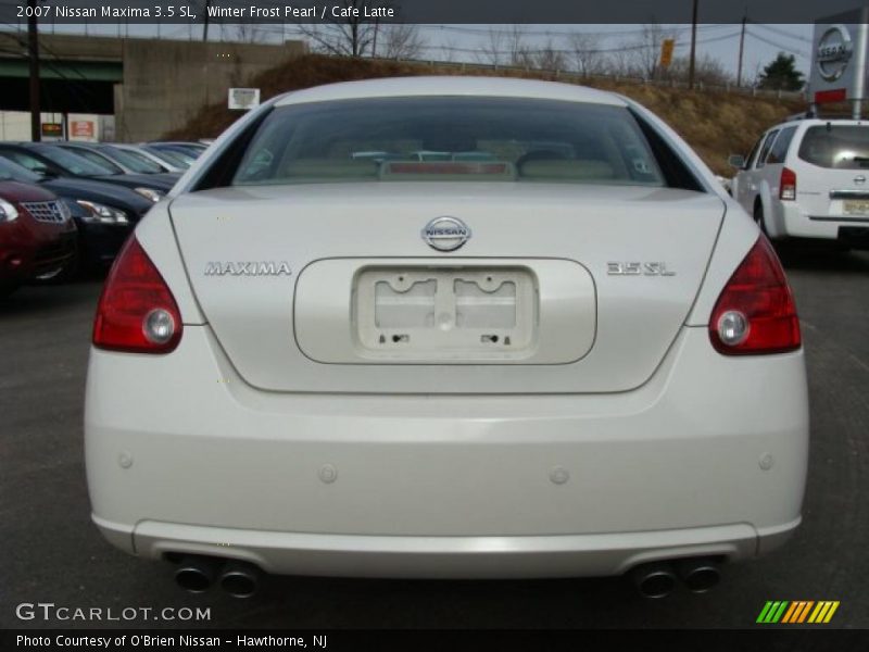 Winter Frost Pearl / Cafe Latte 2007 Nissan Maxima 3.5 SL