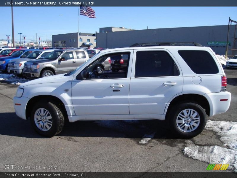 Oxford White / Black 2007 Mercury Mariner Luxury