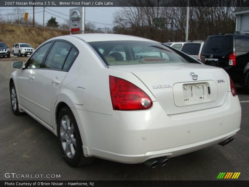Winter Frost Pearl / Cafe Latte 2007 Nissan Maxima 3.5 SL