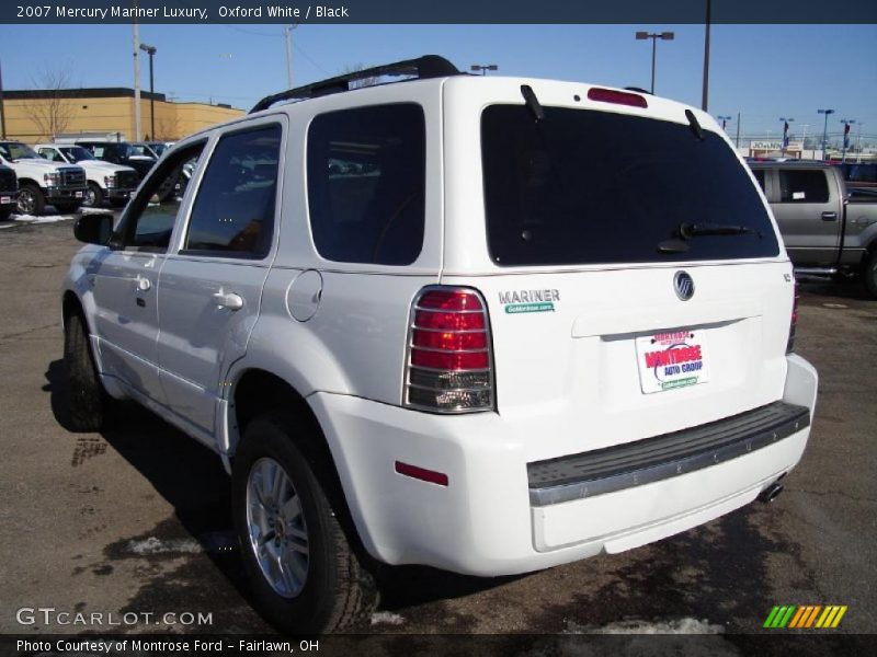 Oxford White / Black 2007 Mercury Mariner Luxury