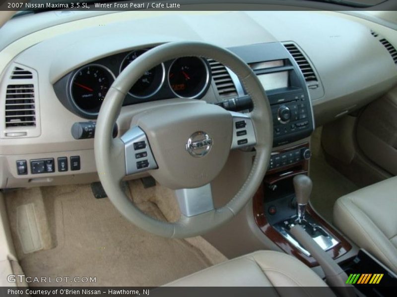 Winter Frost Pearl / Cafe Latte 2007 Nissan Maxima 3.5 SL