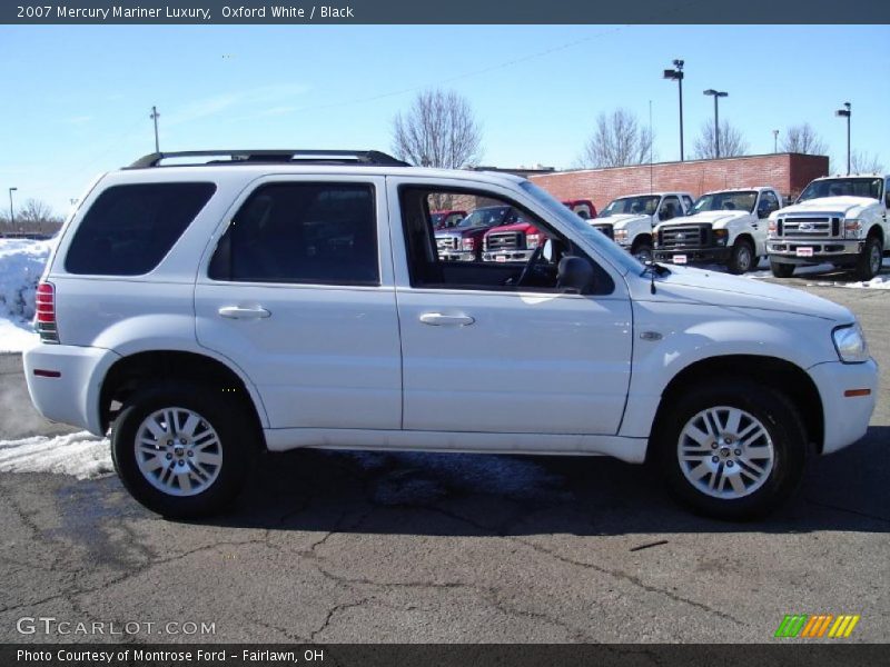 Oxford White / Black 2007 Mercury Mariner Luxury