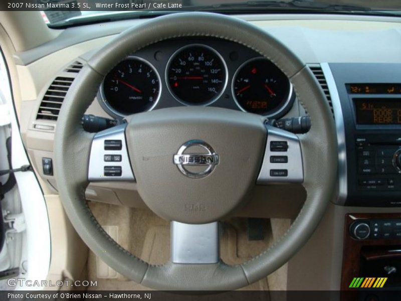 Winter Frost Pearl / Cafe Latte 2007 Nissan Maxima 3.5 SL