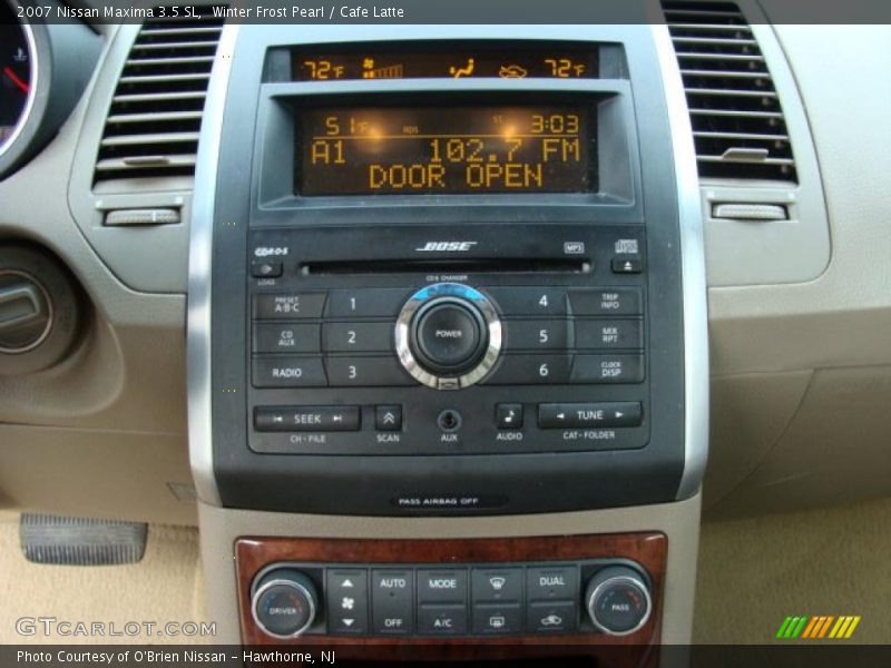Winter Frost Pearl / Cafe Latte 2007 Nissan Maxima 3.5 SL