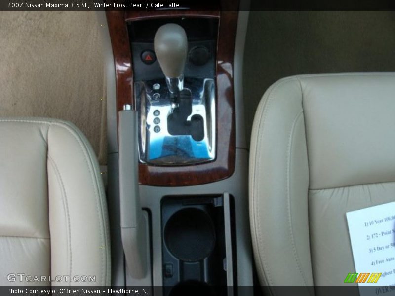Winter Frost Pearl / Cafe Latte 2007 Nissan Maxima 3.5 SL