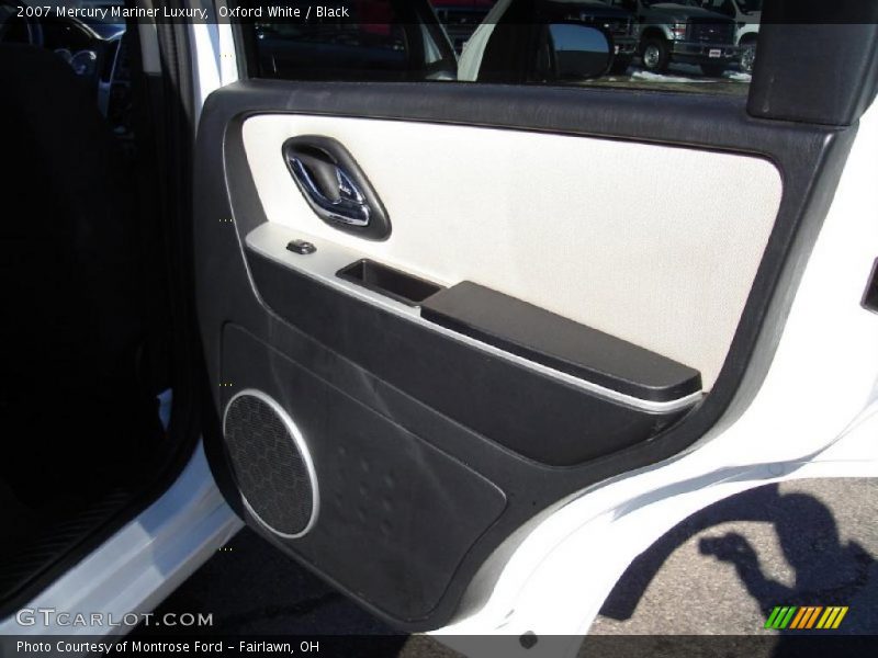 Oxford White / Black 2007 Mercury Mariner Luxury