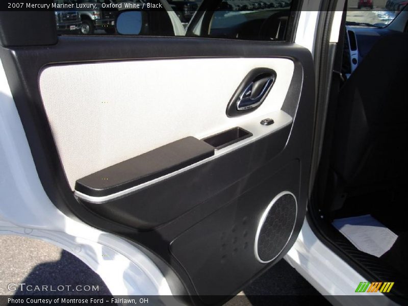 Oxford White / Black 2007 Mercury Mariner Luxury