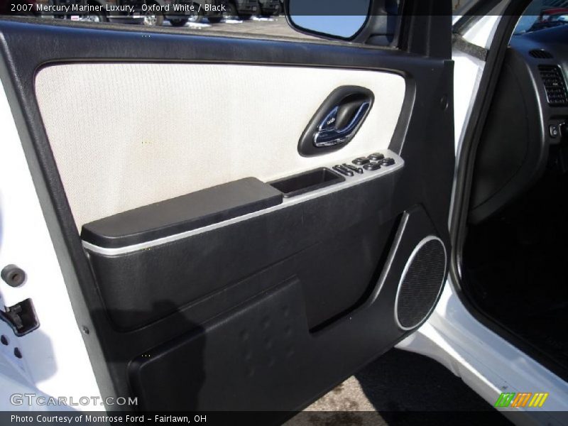 Oxford White / Black 2007 Mercury Mariner Luxury