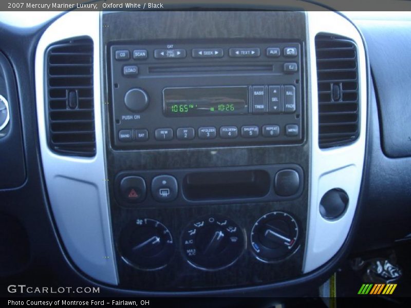 Oxford White / Black 2007 Mercury Mariner Luxury